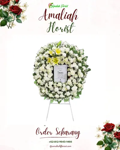 Krans Bunga Duka Cita di Gumawang